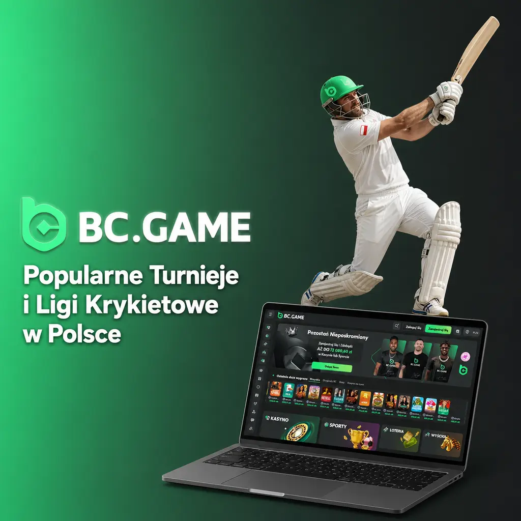 Zakłady na krykieta w BC Game: Cricket World Cup, T20 World Cup, The Ashes, IPL, BBL, PSL i CPL z kursami live.