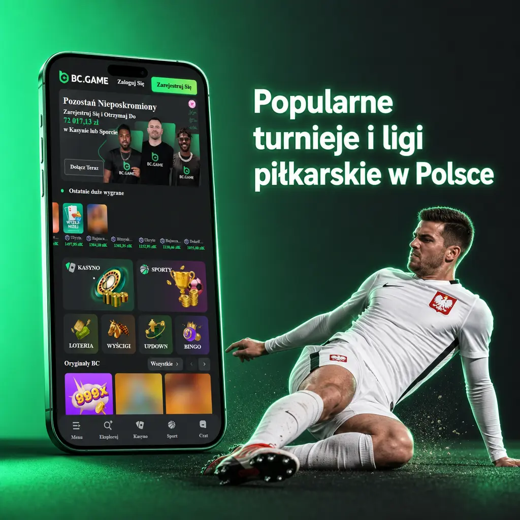 Popularne ligi piłkarskie: Ekstraklasa, Liga Mistrzów, Premier League i inne turnieje dostępne w ofercie zakładów BC Game