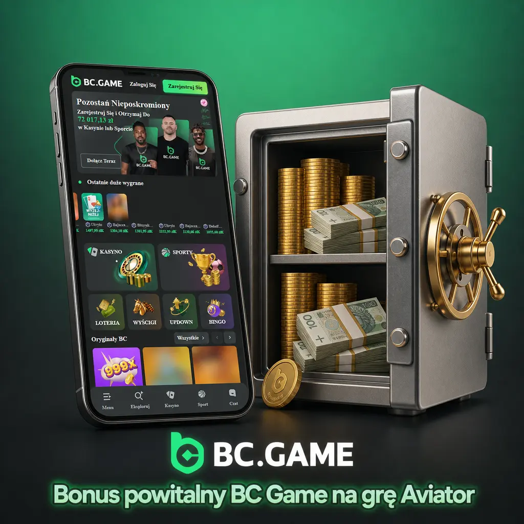 Bonus powitalny BC Game 180% + 40% RakeBack do gry Aviator po wpłacie min. 20 PLN