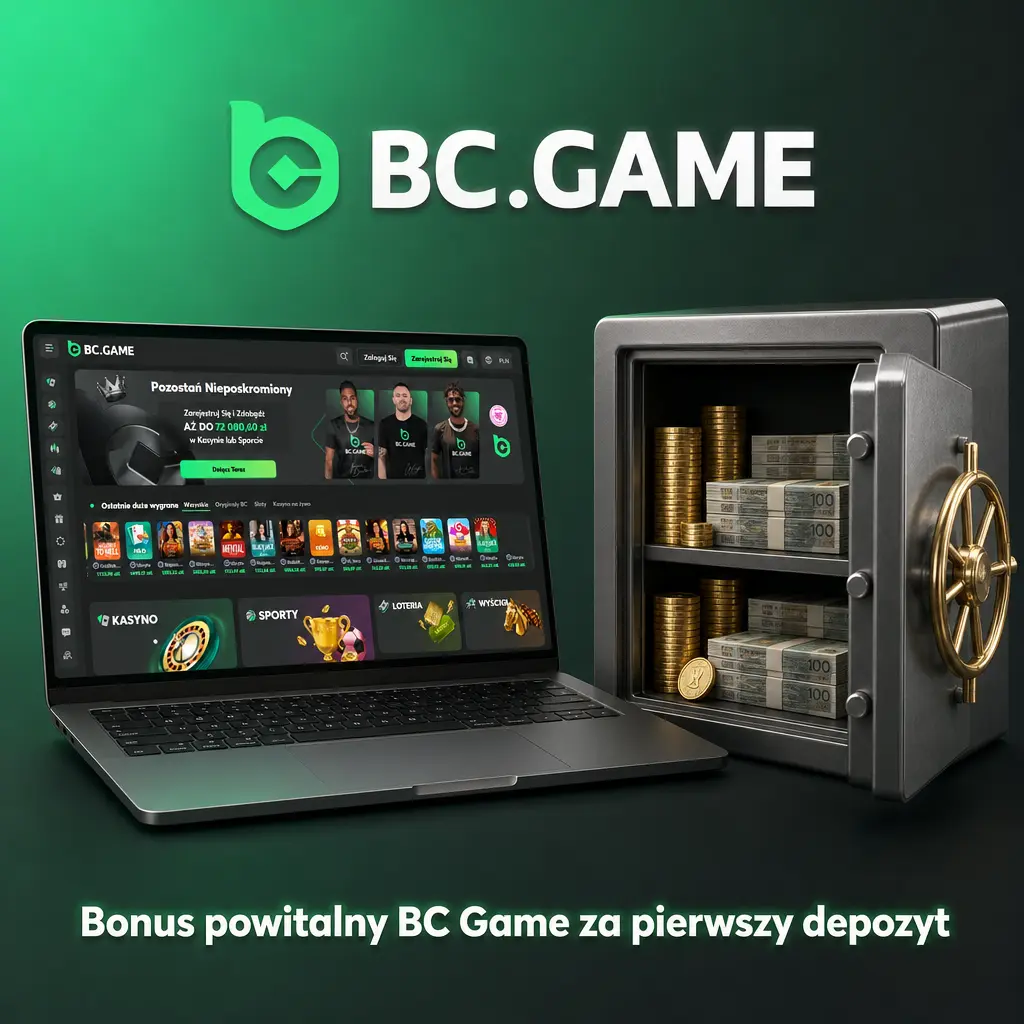 Bonus powitalny BC Game: 180% + 40% RakeBack na pierwszy depozyt od 20 PLN w kasynie i zakładach sportowych