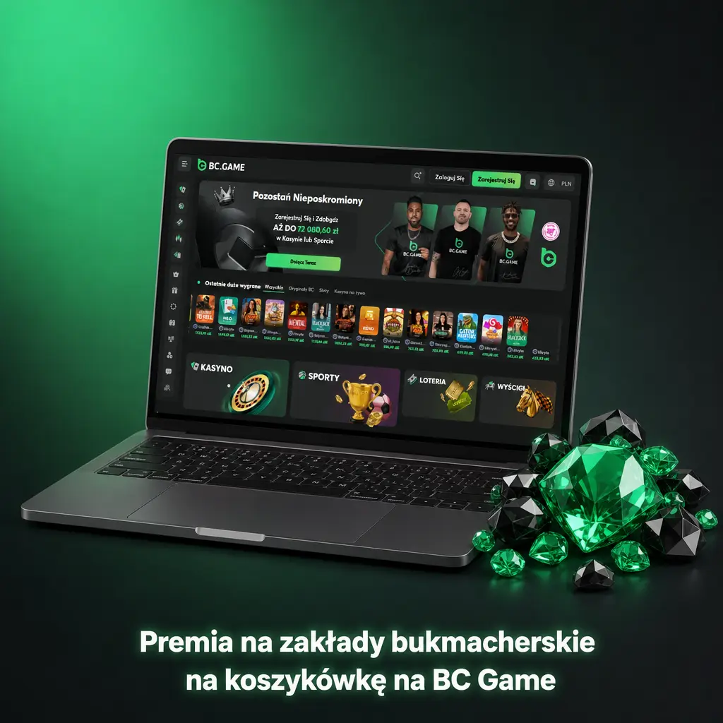 Premia powitalna BC Game do 180% na zakłady bukmacherskie na koszykówkę, bonus do 20 000 USDT dla nowych graczy.