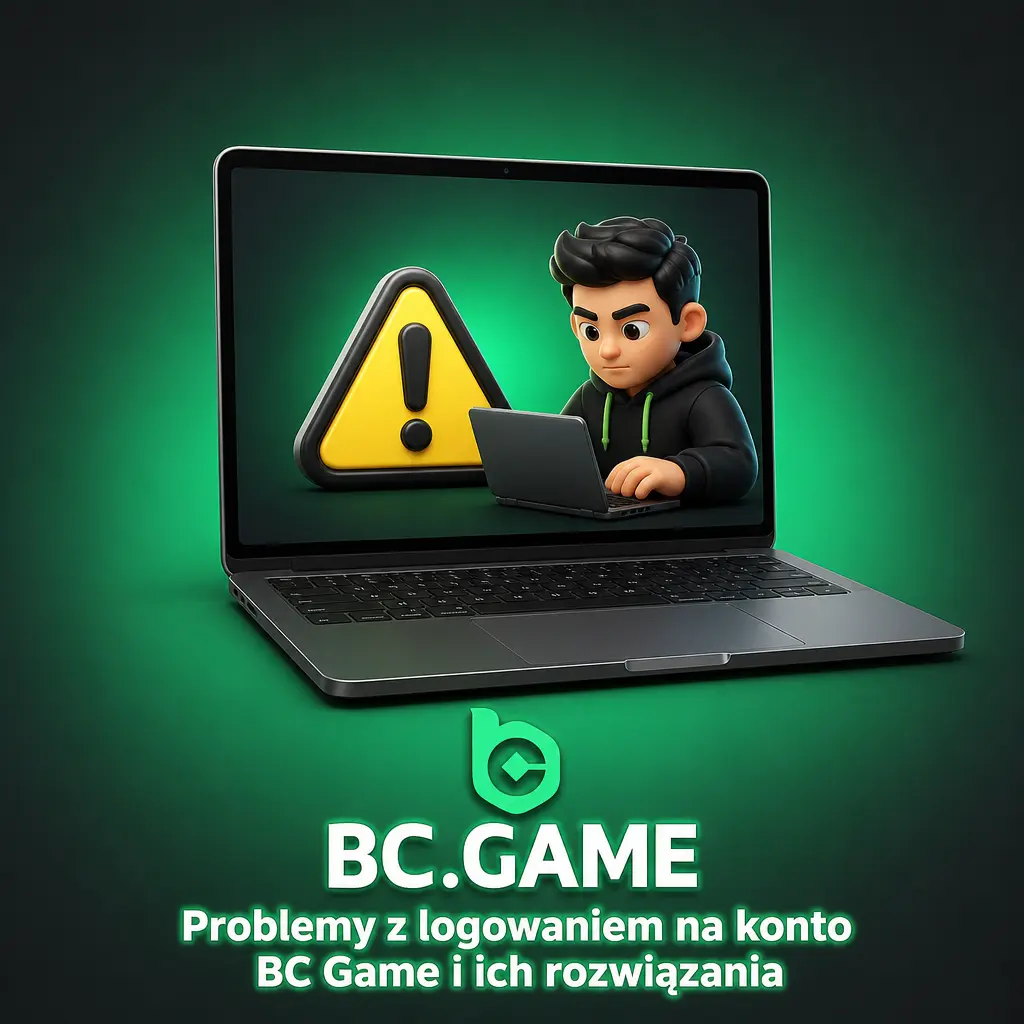 Tabela z typowymi problemami logowania na BC Game i ich rozwiązaniami: hasło, 2FA, blokada konta, kod weryfikacyjny.