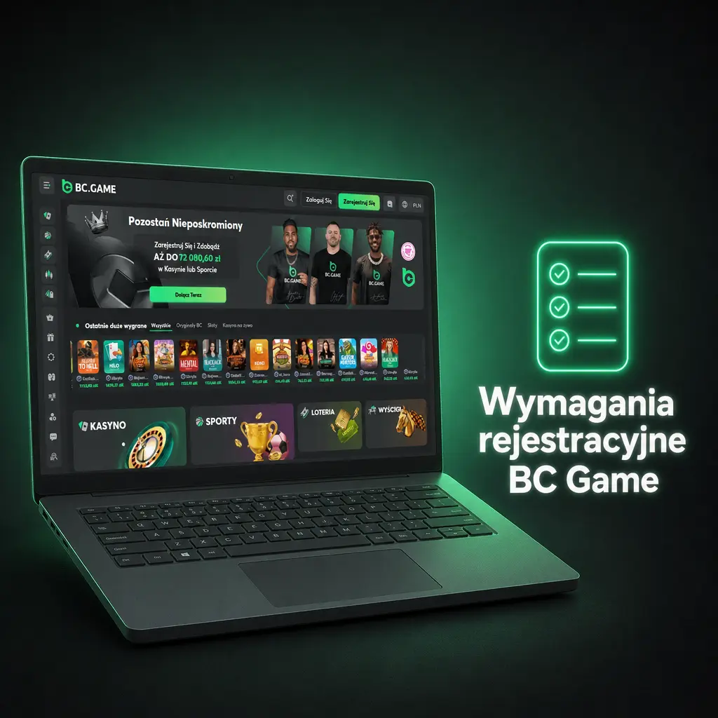 Wymagania rejestracyjne BC Game: pełnoletność, jedno konto, prawdziwe dane i akceptacja regulaminu platformy.