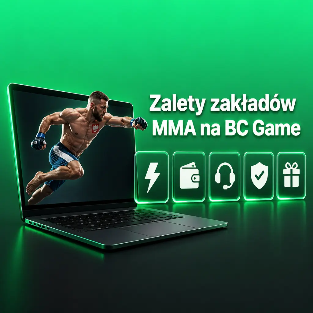 Zalety zakładów MMA na BC Game: ponad 200 rynków, szybkie wypłaty w kryptowalucie i zakłady live.